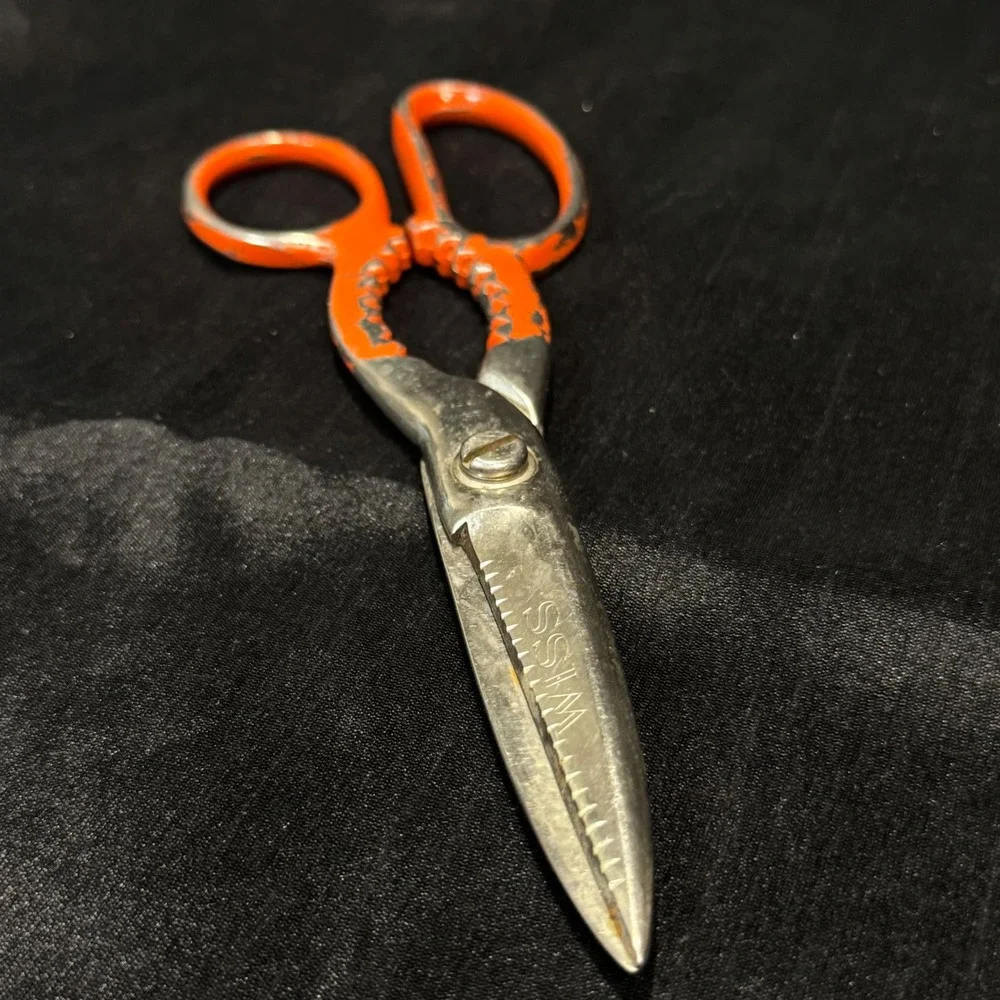 Vintage 40's Wiss KS USA Kitchen Shears Jar Opener Scissors 8 Inch Heavy Duty